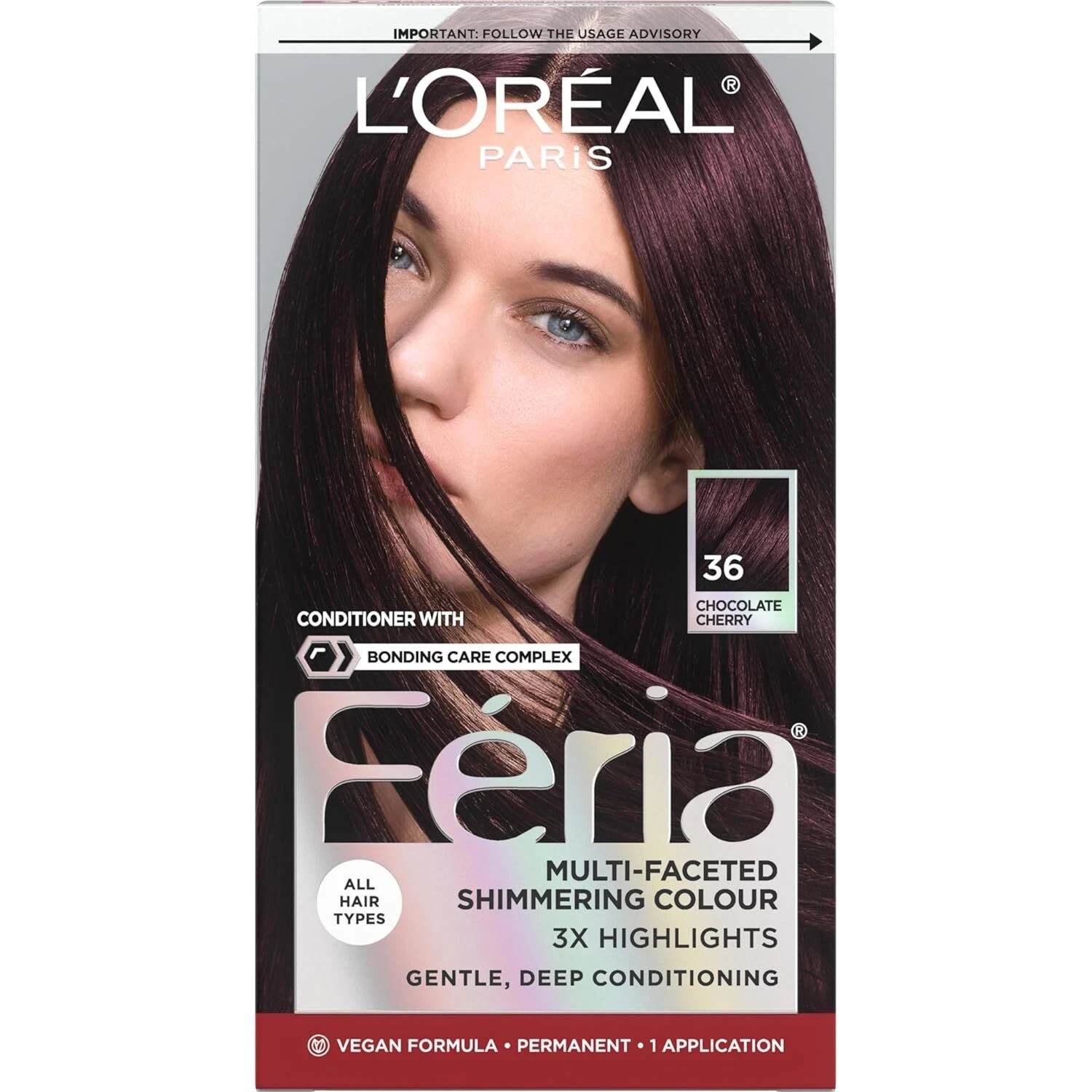 L’Oreal Paris Feria Shimmering Permanent Hair Color,60 CRYSTAL BROWN