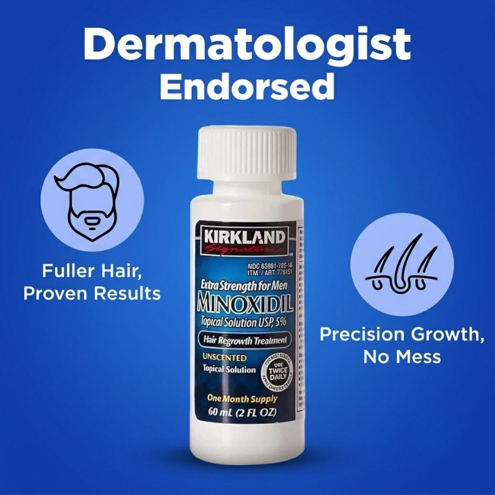 Kirkland Minoxidil 5% Hair Regrowth Treatment for Men 6 Month Supply Exp 01/29