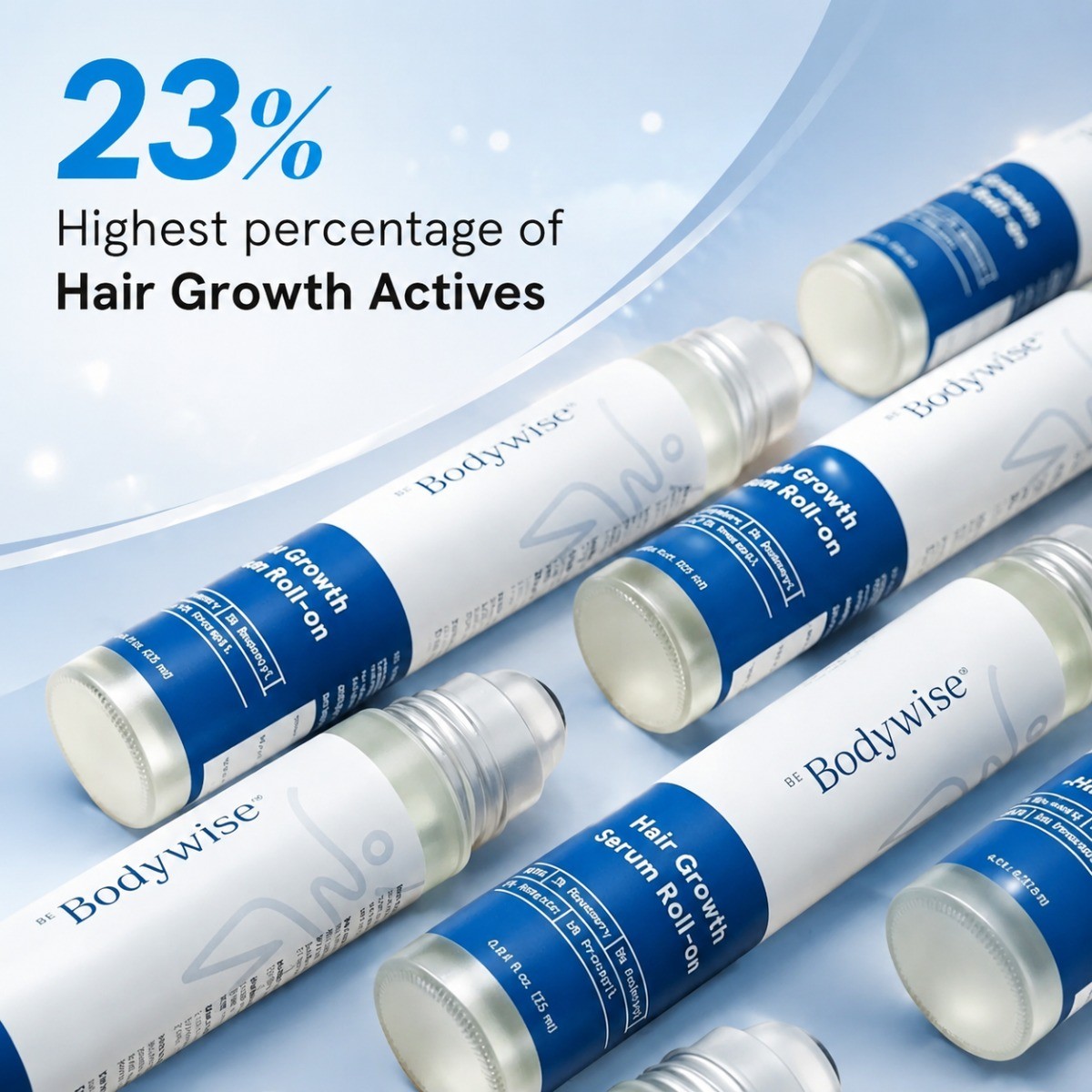 Be Bodywise Hair Growth Roll-On Serum Rosemary Redensyl Anti Hair Loss Scalp Oil