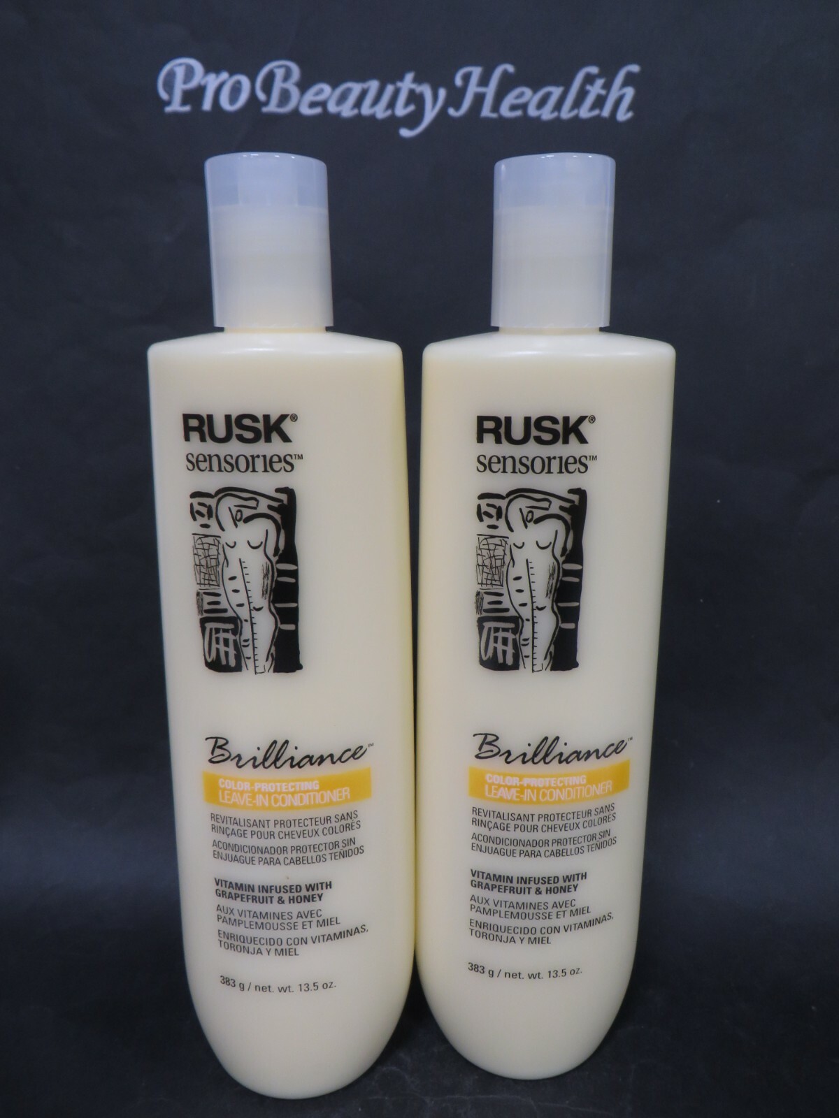 RUSK BRILLIANCE Color Protecting Conditioner 13.5 oz 2 bottles