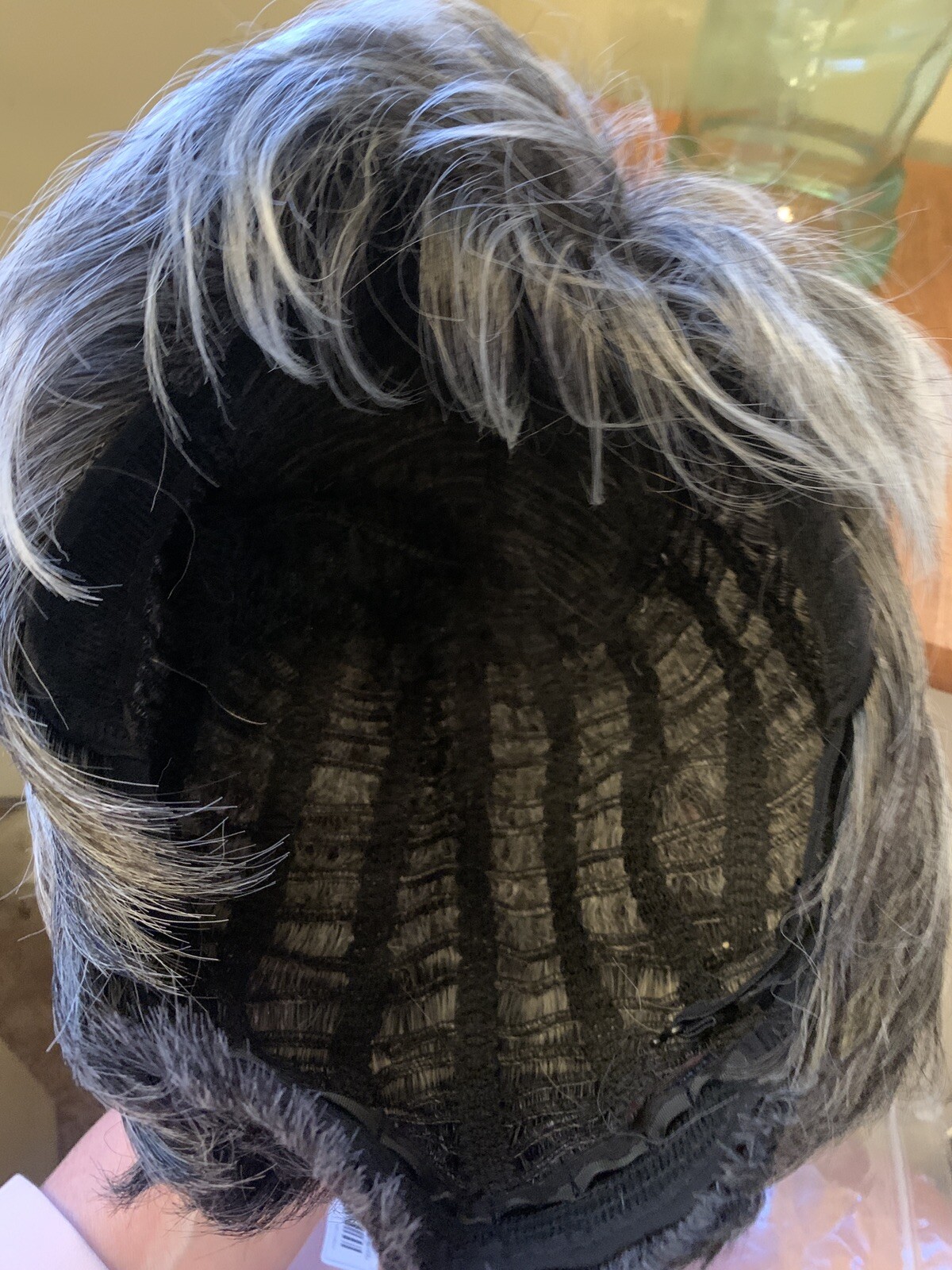 NEW Wig 10 Inch Bob Deep Grey Black Made in China FREE SHIPPING Lot A W/Wig Cap