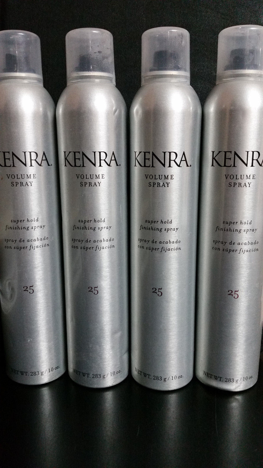Kenra 25 VOLUME SUPER HOLD FINISHING HAIR SPRAY 10 oz (283g) ea — (4) BOTTLES