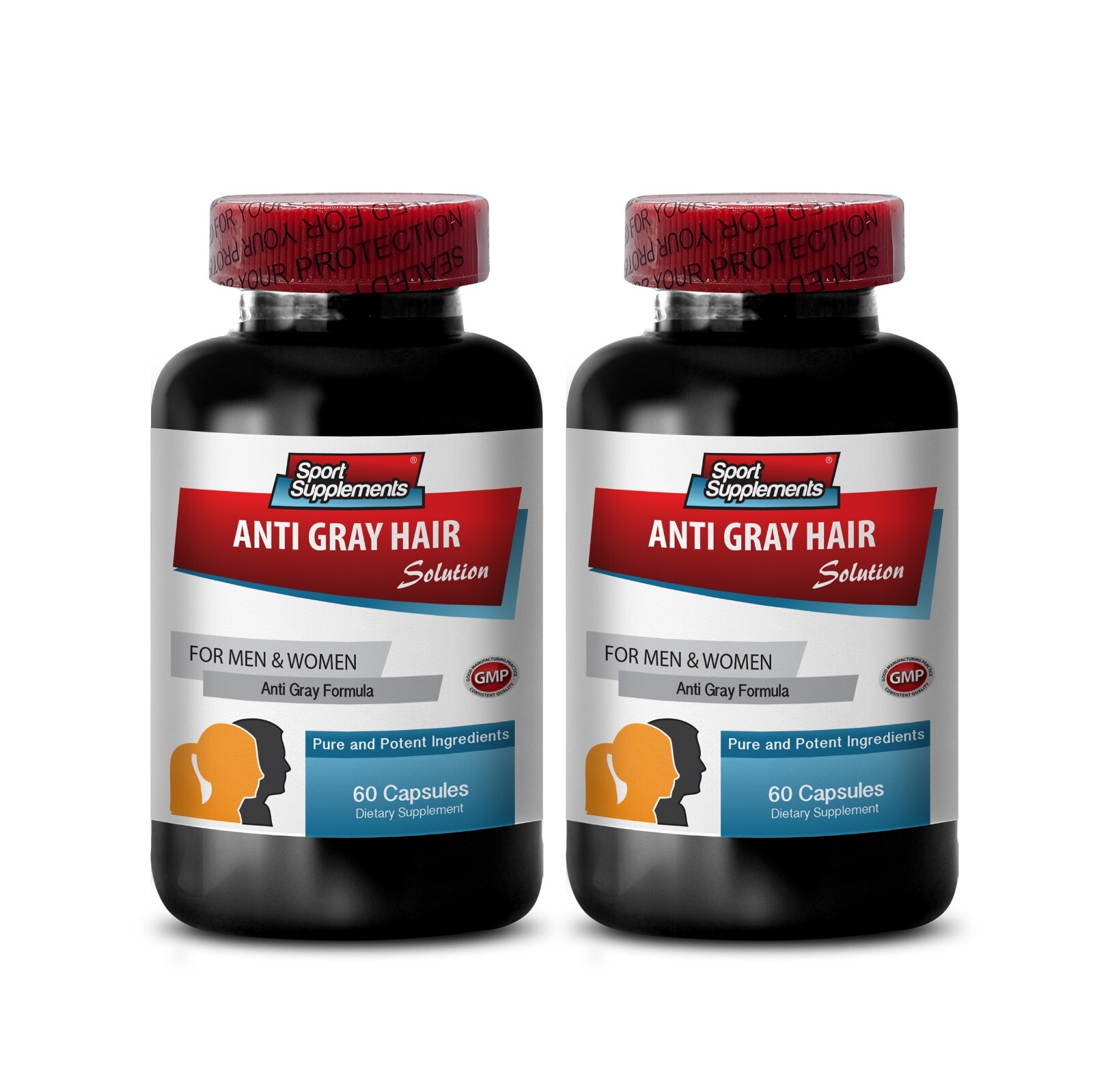 Fo Ti Powder – ANTI-GRAY HAIR – Hair Pigment Revitalizer 2 Bot 120 Caps