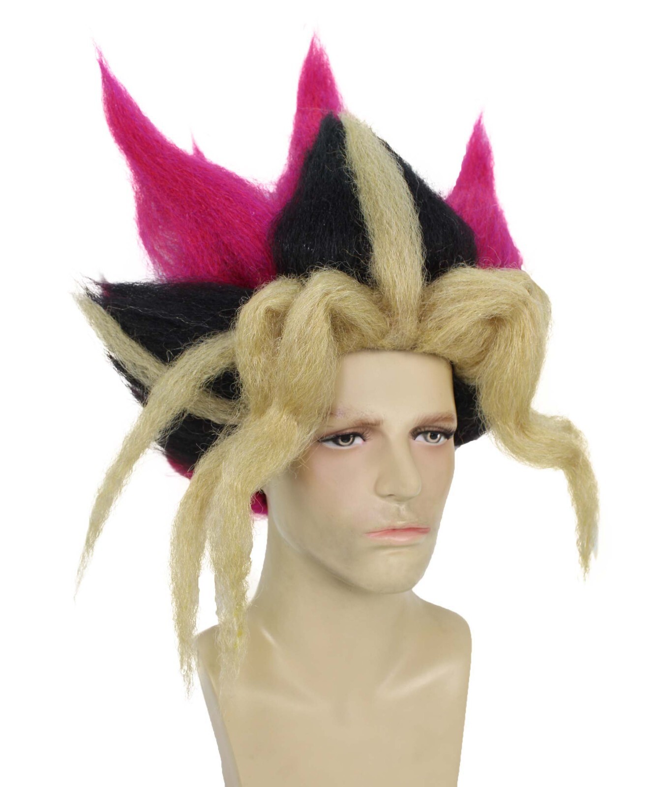 HPO Adult Men’s King of Games Multicolor Wig | Best for Halloween,HM-1625