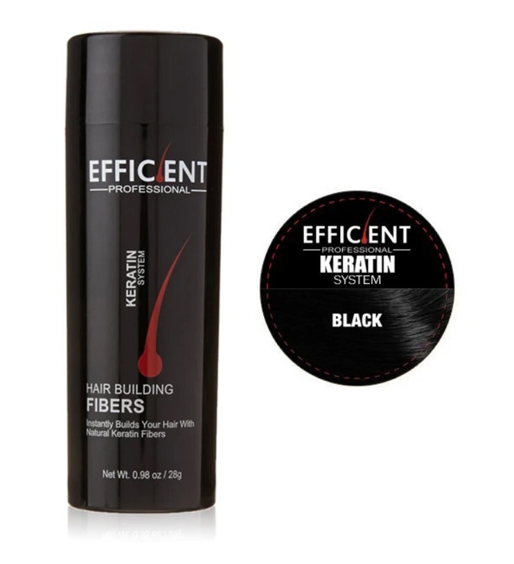EFFICIENT Hair Loss Powder Concealer Thickening Fiber Black 28g