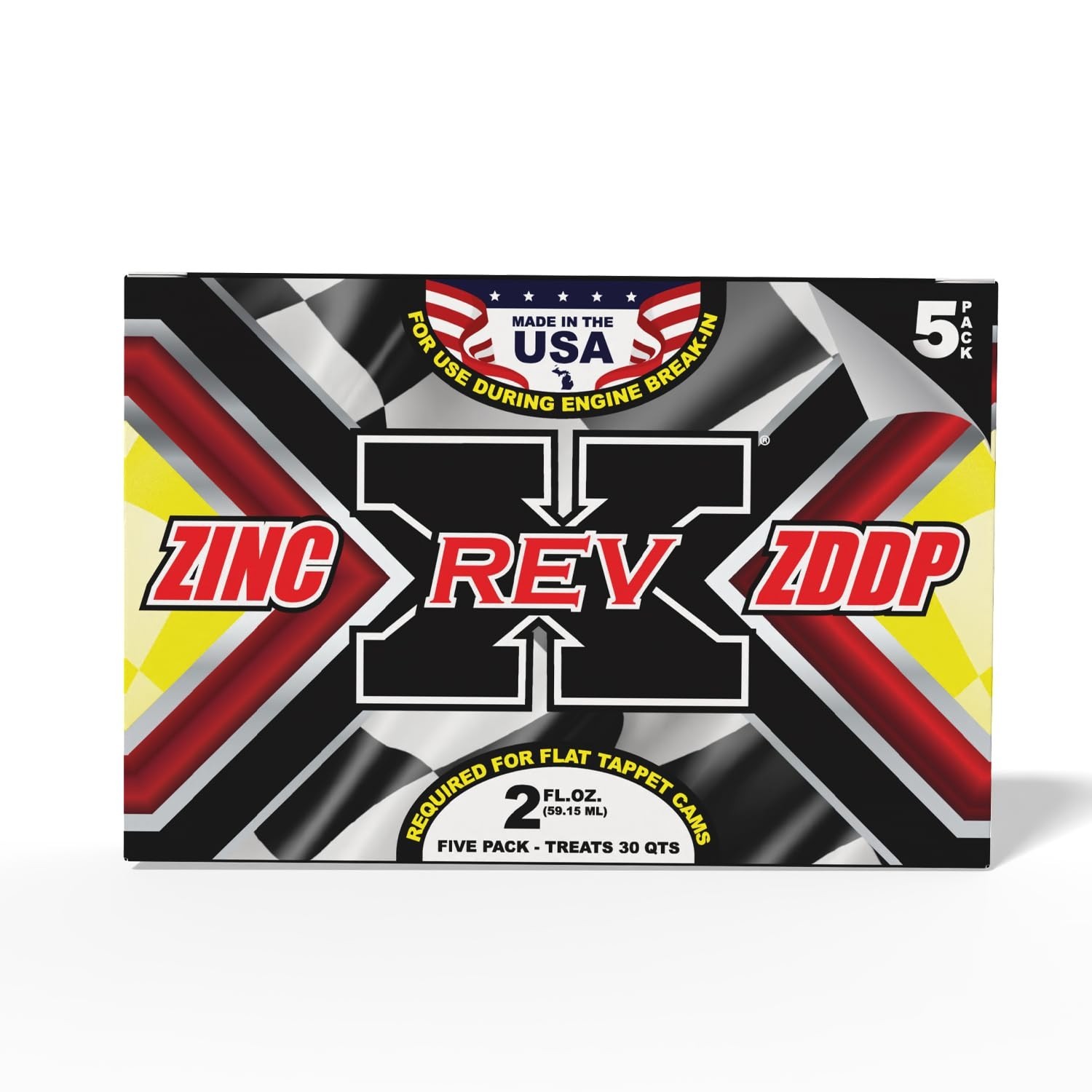 Zinc ZDDP Oil Additive – 2 fl. oz. (5 Pack) – Engine Protection & Performance Bo