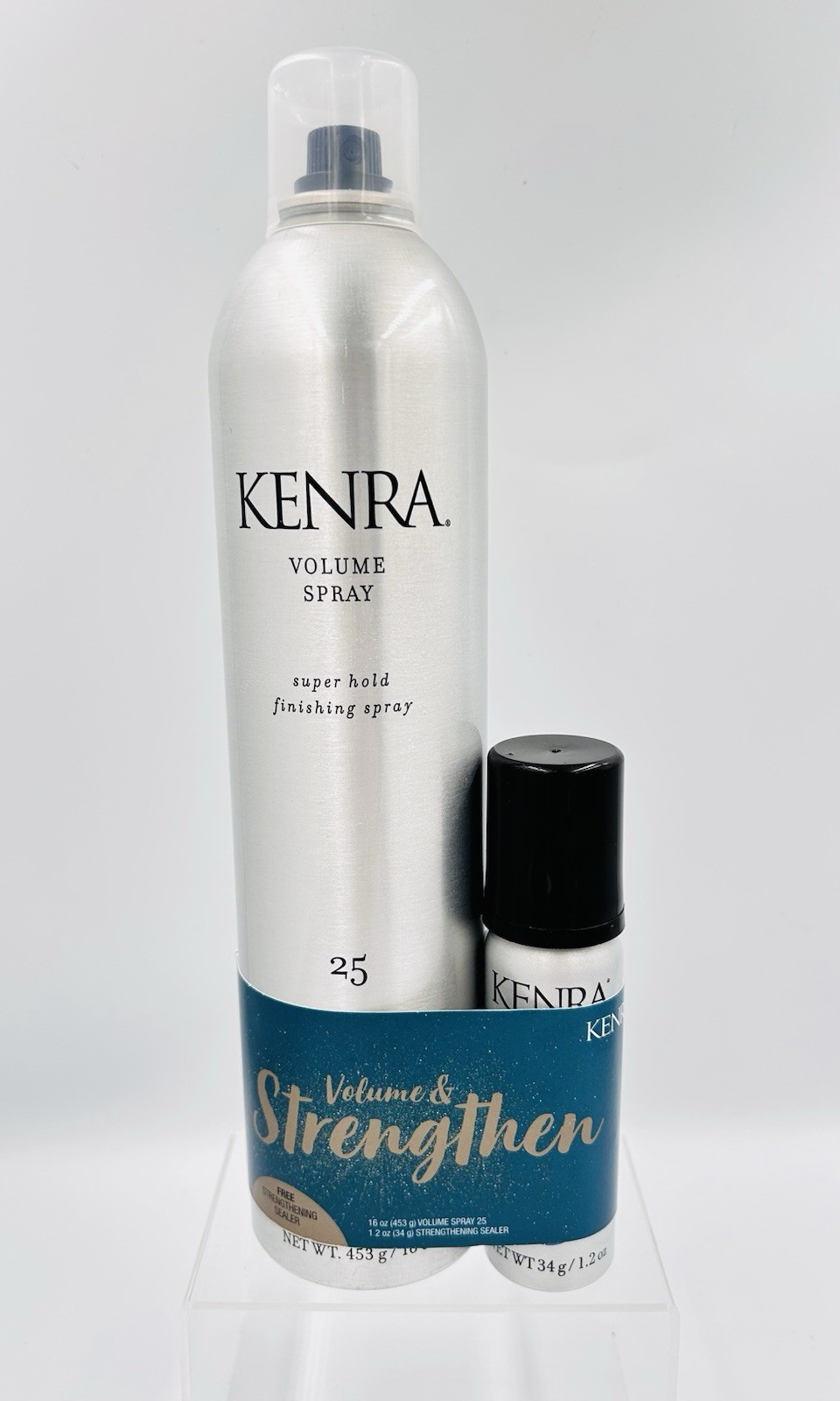 KENRA Volume Super Hold Finishing 25 Hair Spray 16 oz & Strengthening Sealer New