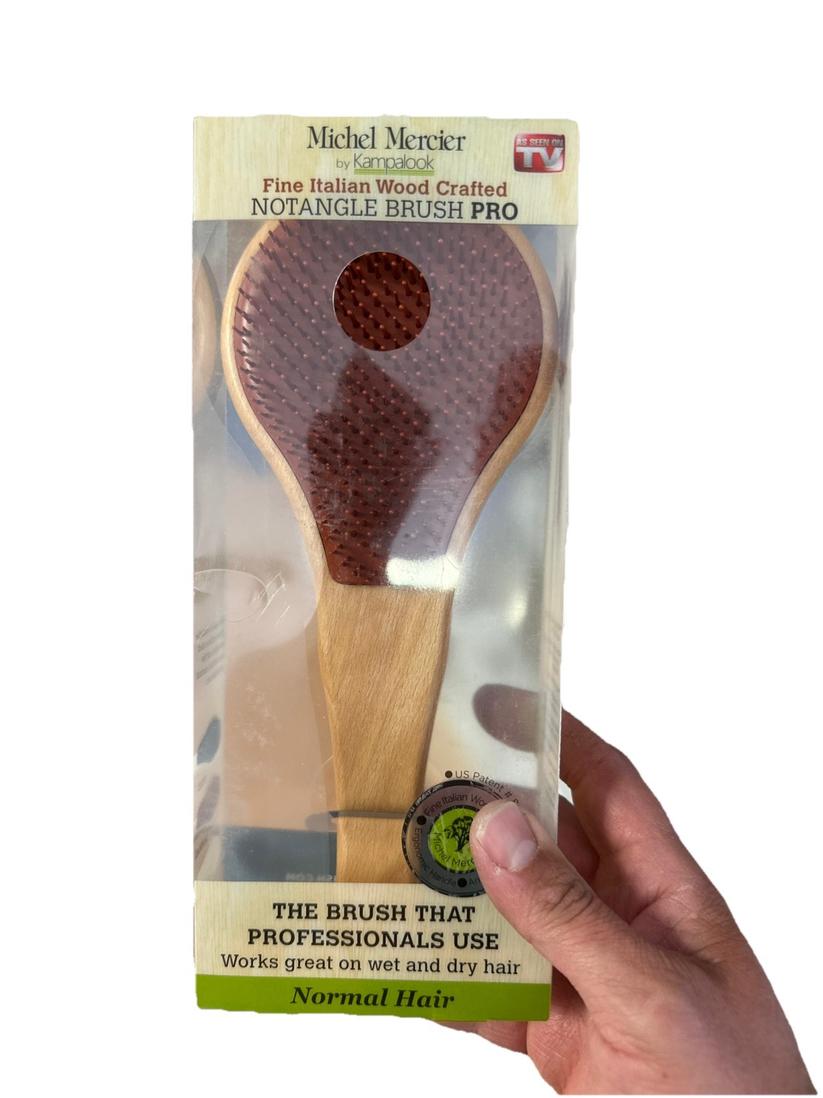 Michel Mercier Ultimate Detangling Wooden Brush, Normal Hair NEW IN PACKING