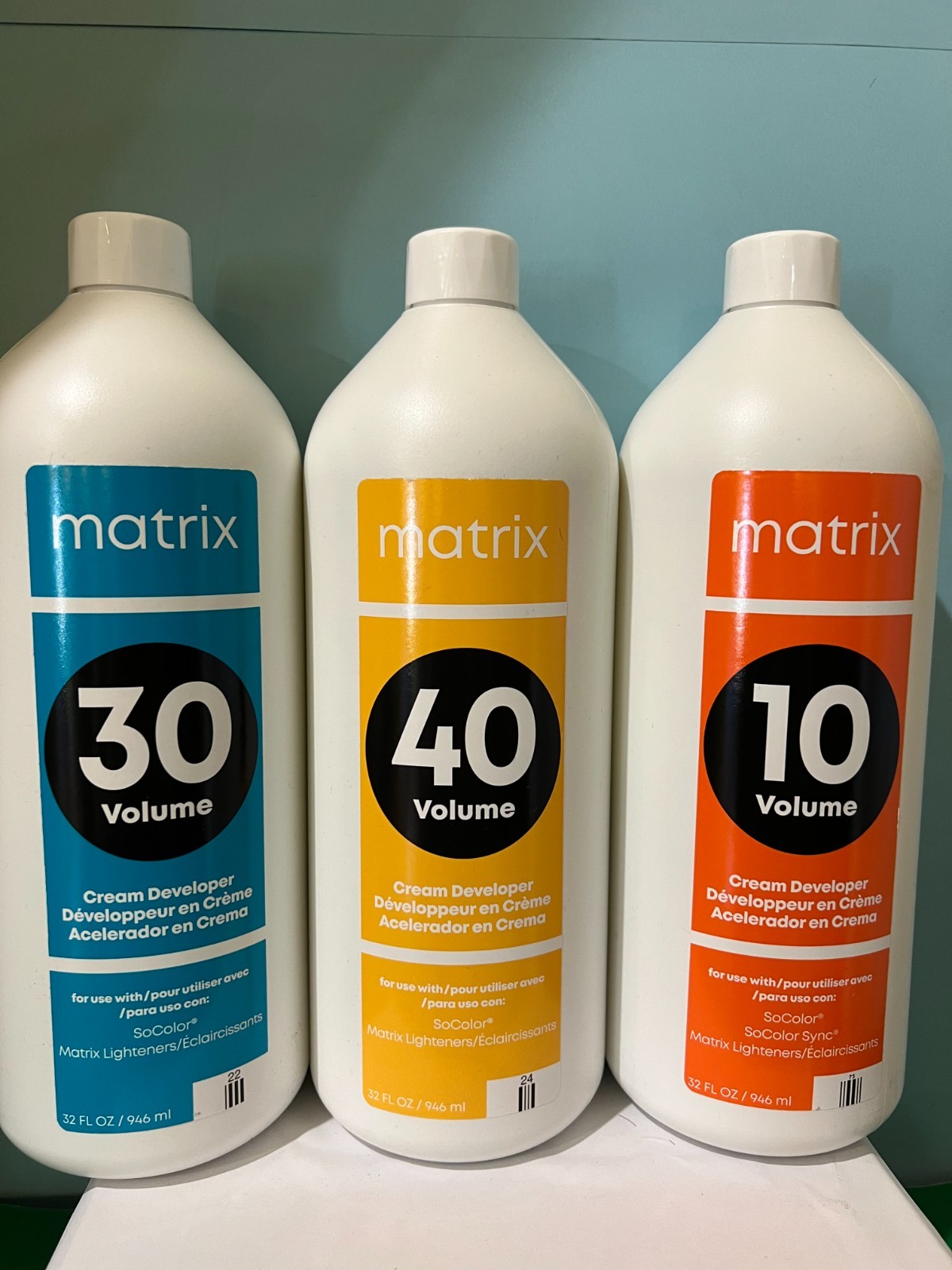 Matrix Socolor Pre-Bonded Permanent Cream Hair Color 3oz or Developer 3.6, 32oz