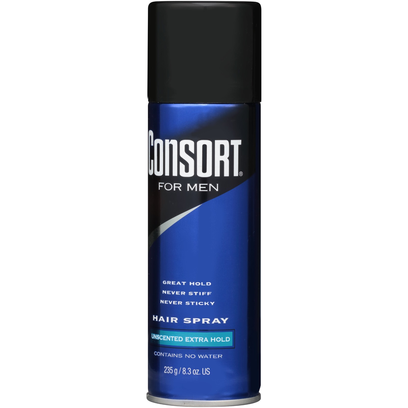 (2 pack) Consort Unscented Extra Hold Hair Spray for Men, 8.3 oz.Shine Enhancing