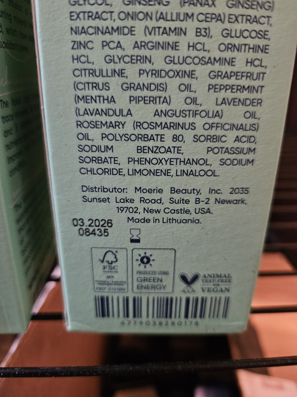 New Sealed Moerie Ultimate Hair Growth Shampoo w/ Biotin Vits & Minerals 5.07 oz