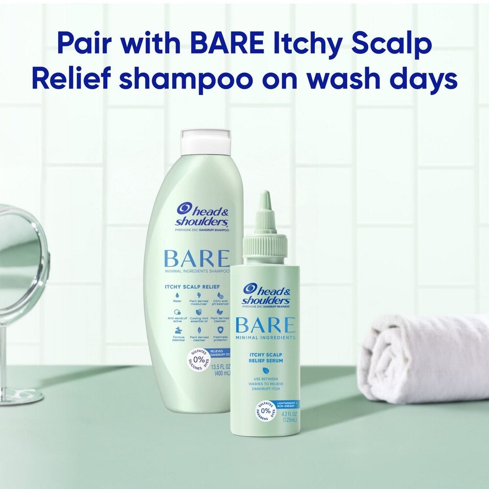 2 PACK Head & Shoulders Bare Itchy Scalp Relief Serum, 4.2 OZ