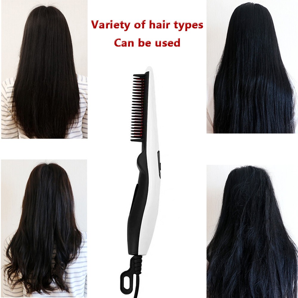 Hair Straightener Comb Pro Electric Beard Straightening Comb Heat Hot Comb Press