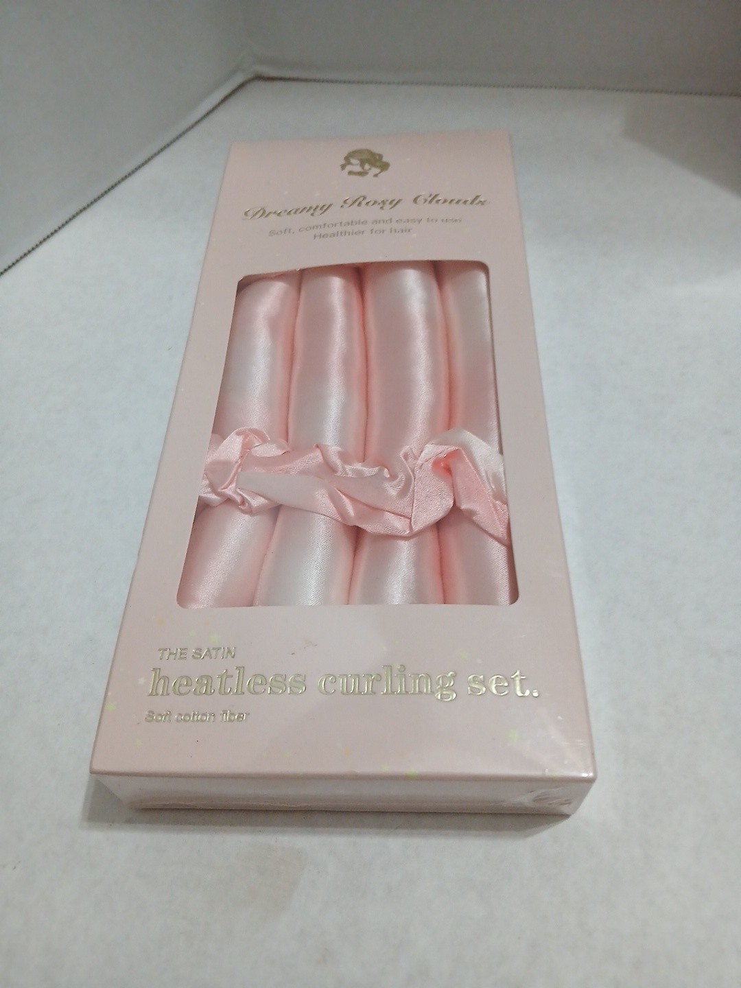 Dreamy Rosy Clouds Satin Heartless Curling Set Pink