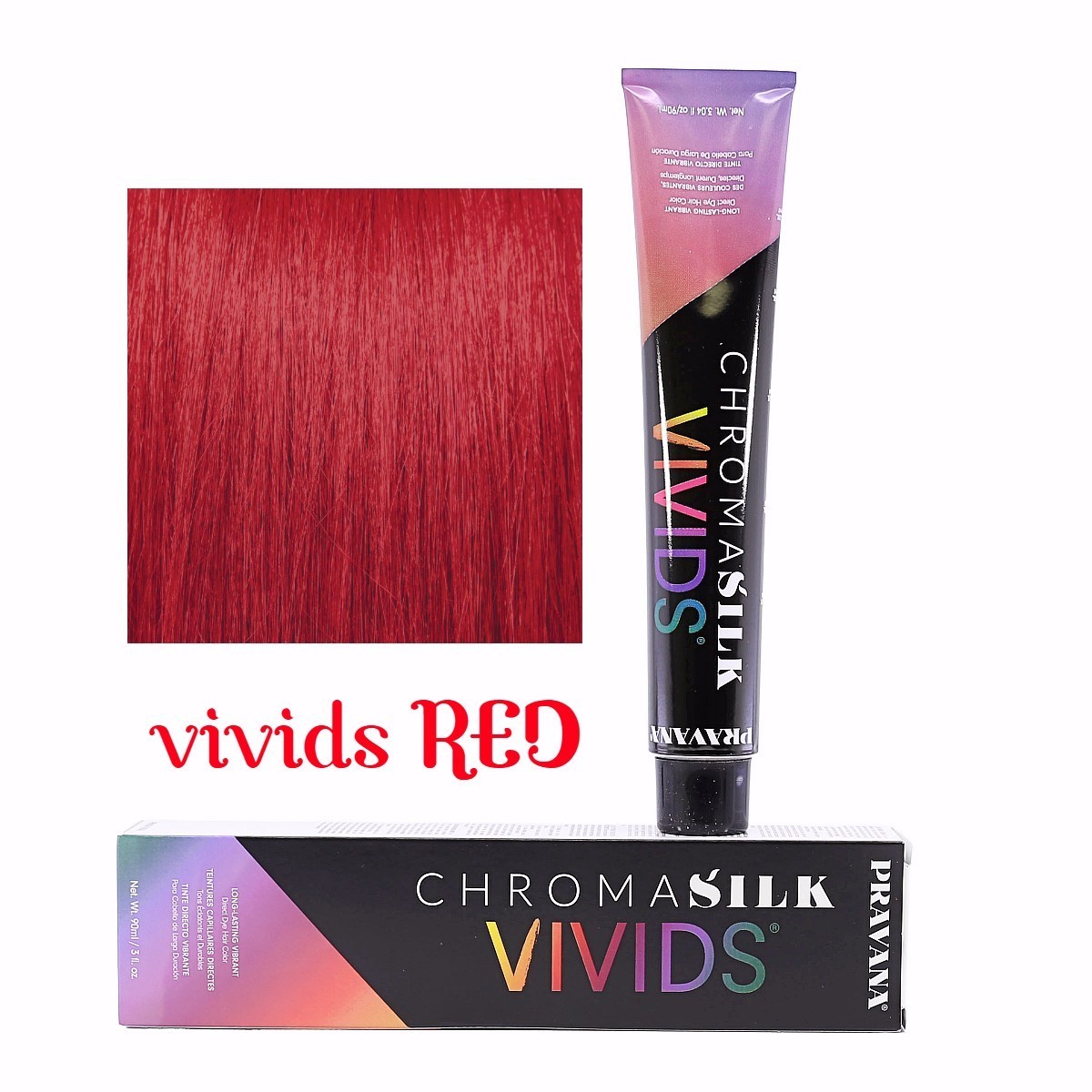 PRAVANA ChromaSilk vivids direct dye RED 3 fl. oz. 90ml