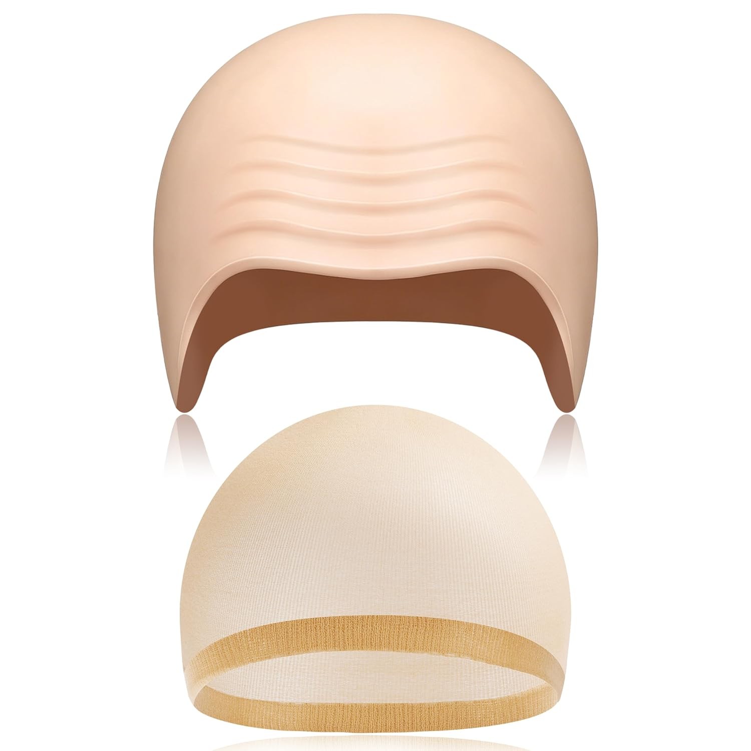 Adult Halloween Latex Bald Cap Nylon Wig Makeup Costume Bald Headpiece
