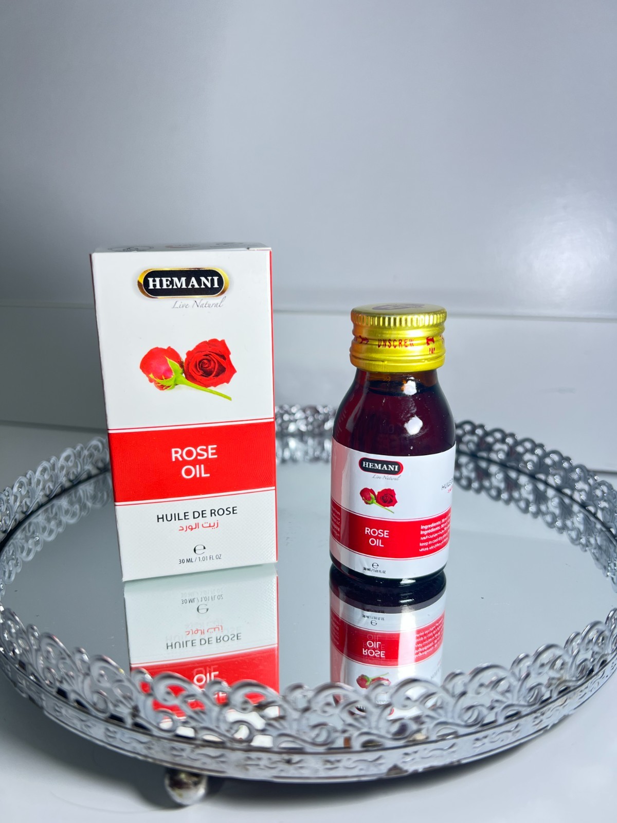 Hemani Rose Oil 30ml Pure Natural Skin & Hair Care Herbal Essential Oil