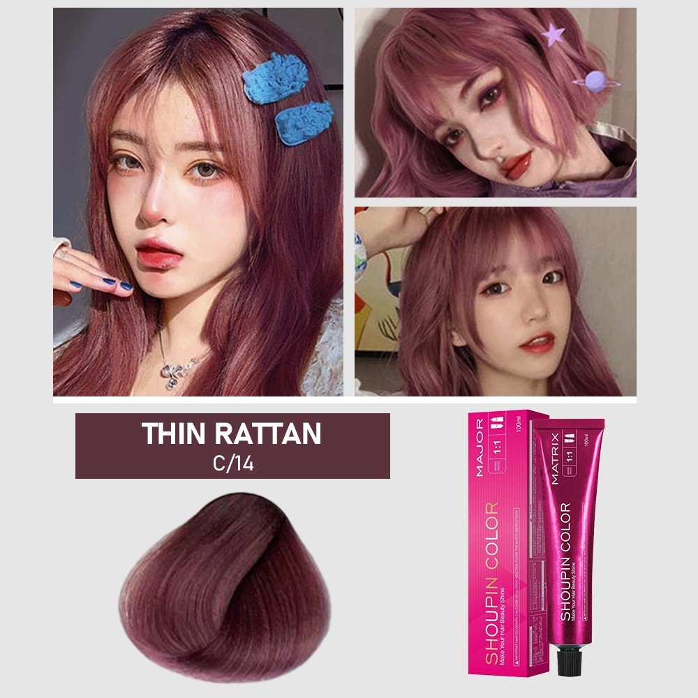 SHOUPIN Hair Coloring Shampoo Micro Tide Color Single Hair Cream 56 Colors 100ml