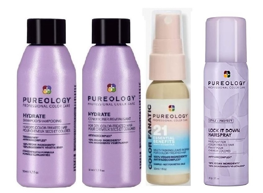Pureology HYDRATE Shampoo and Conditioner 4- Piece Travel Size Gift Kit Bag 2026
