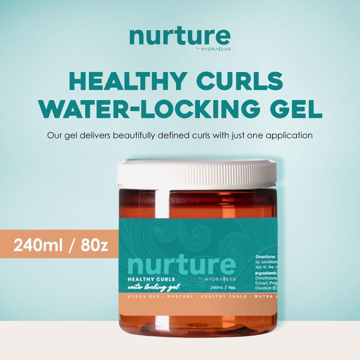 Hydrating Curl Gel – Water-Locking Styling Product for Wavy & Curly Hair, Curl A