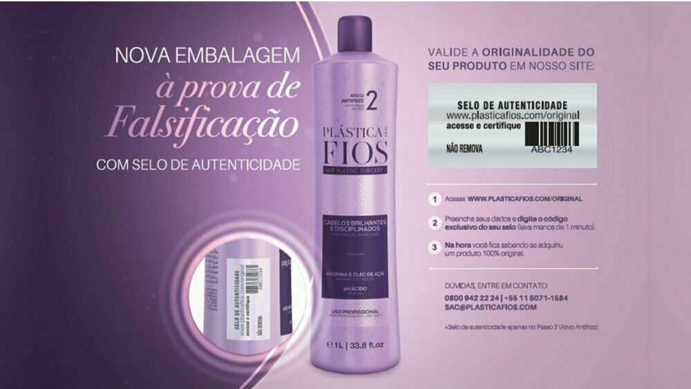 Cadiveu Plastica dos Fios Straightener Brazilian Keratin Hair Treatment 3 Steps