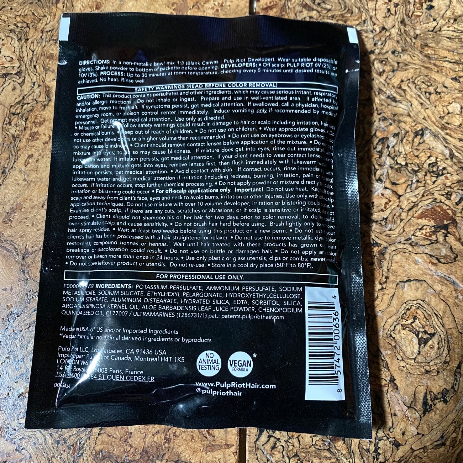 PULP RIOT BLANK CANVAS Semi Permanent COLOR REMOVER 1.5oz New!