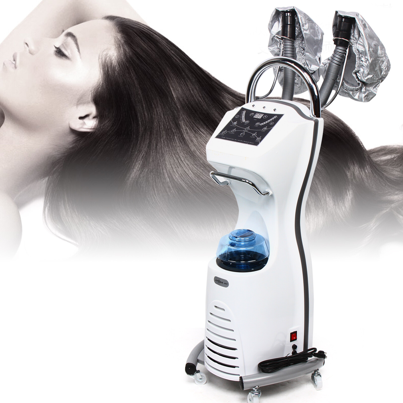 Professional Salon Hair Steamer Rolling Stand Color Processor Oil Treatment 700W