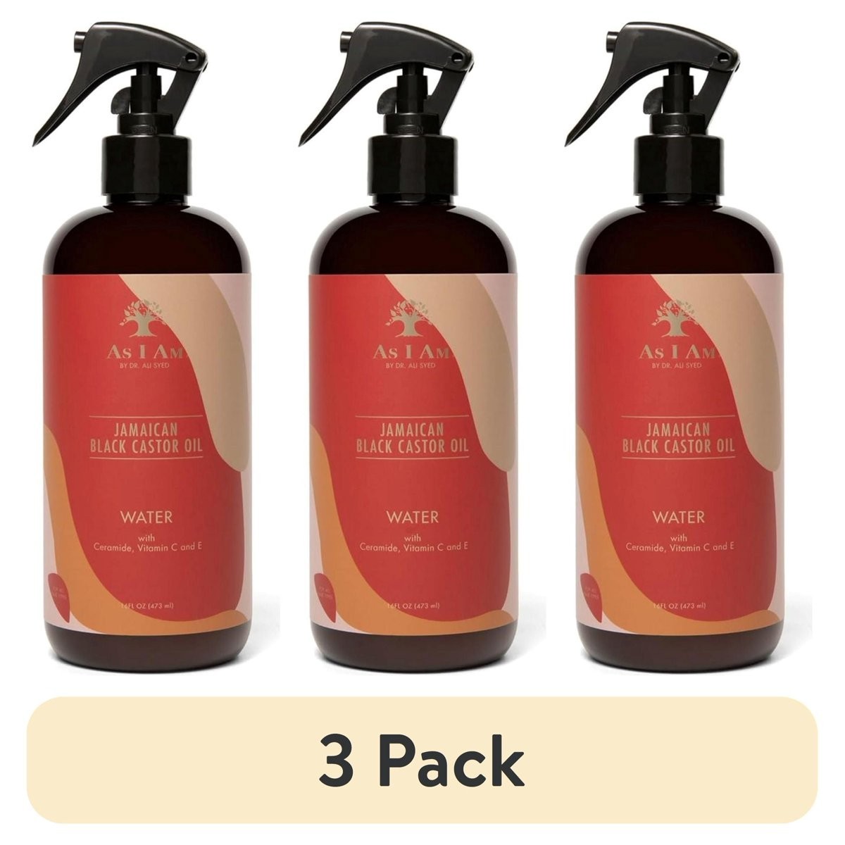 As I Am Jamaican Black Castor Oil Water Hair Spray 3 Pack