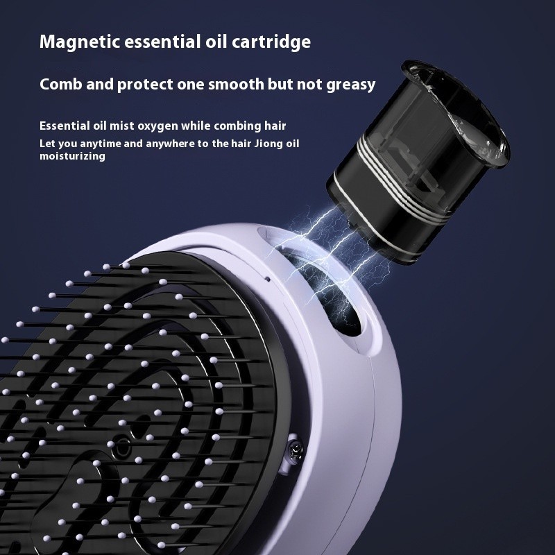 Electric Scalp Massager Hair Brush Essential Oil Atomization Rechargeable Comb