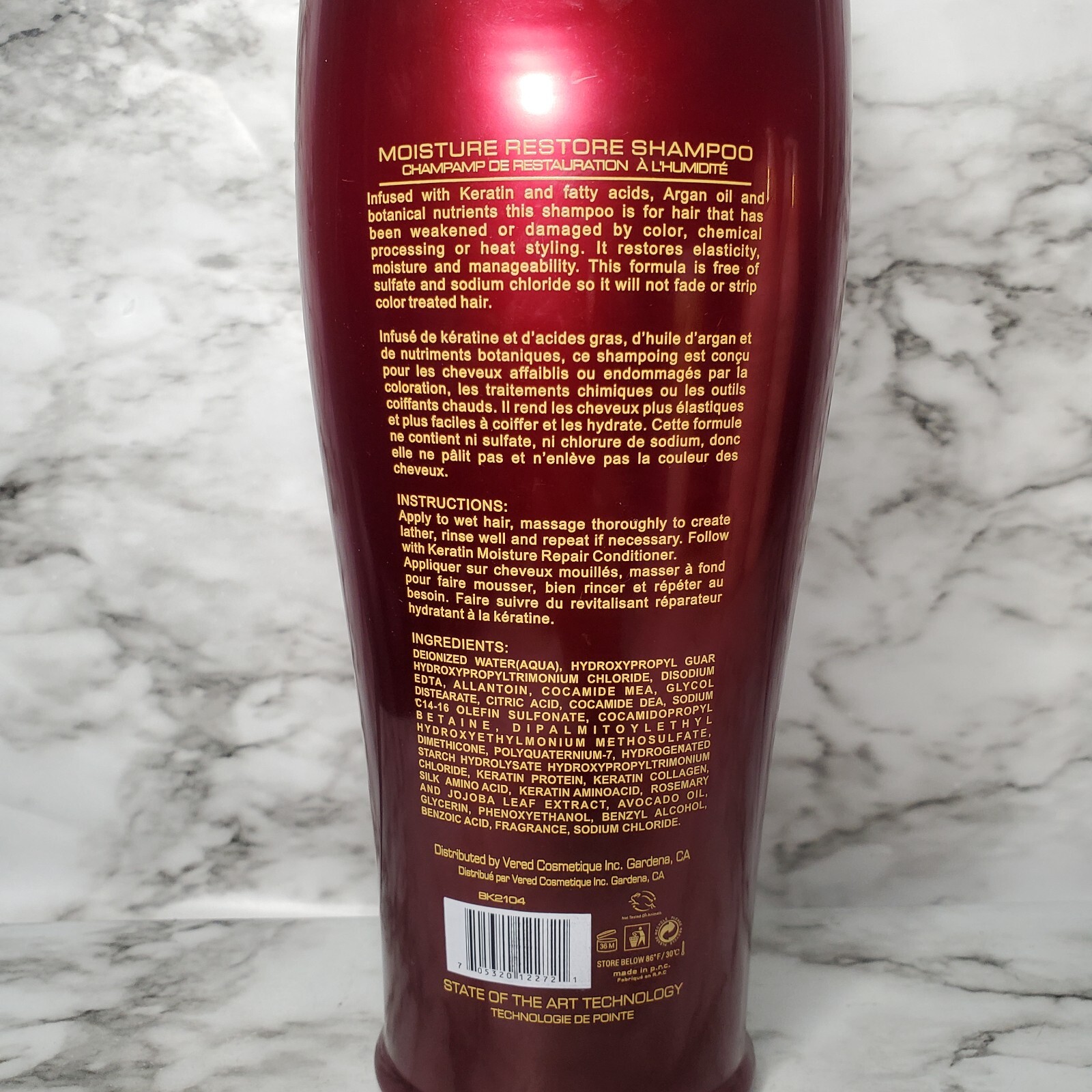 Bio Keratin Luxury Collection Moisture Restore Shampoo 33.8 fl oz Damaged Color
