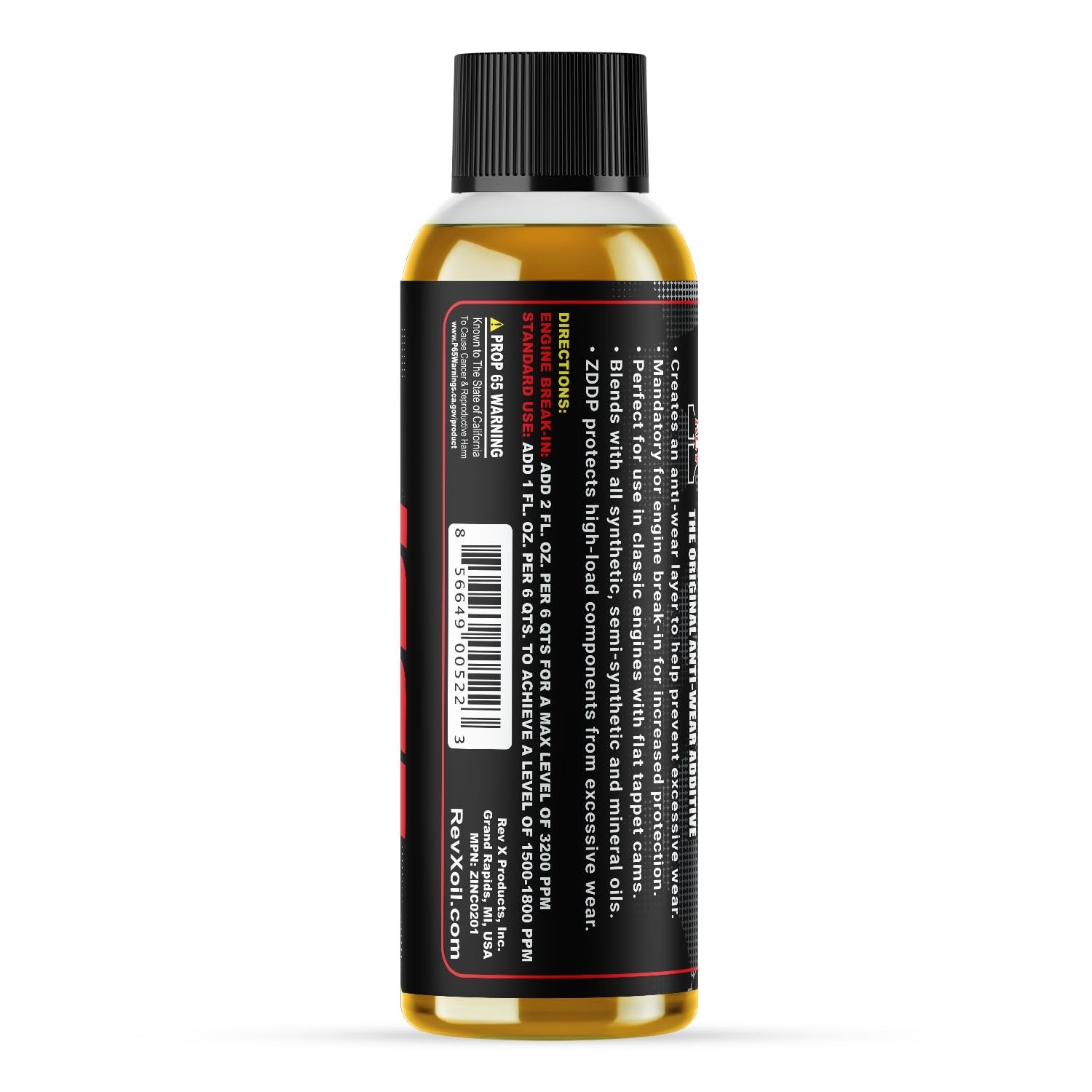 Zinc ZDDP Oil Additive – 2 fl. oz. (5 Pack) – Engine Protection & Performance Bo