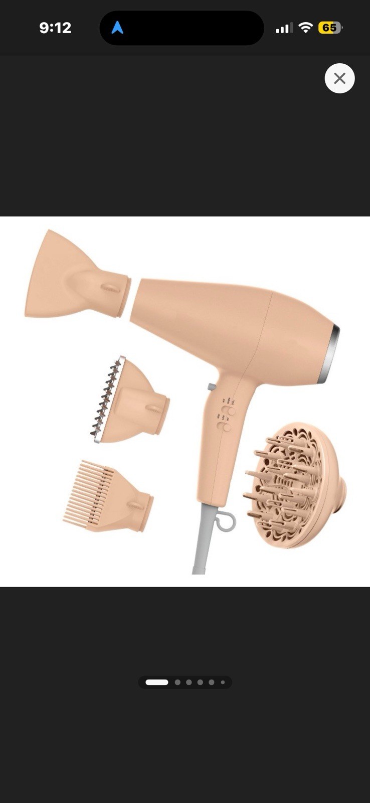Conair Infiniti Pro Performa Series Ionic Ceramic Hair Dryer with Attachments