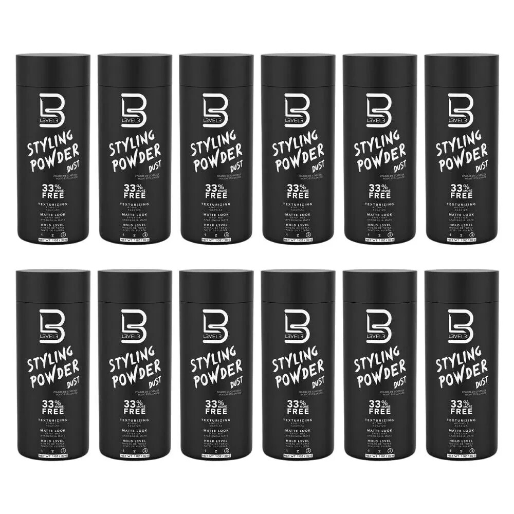 L3VEL3 Styling Powder Dust /Texturizing/Matte Look/Hold Level3 (12 PACK)