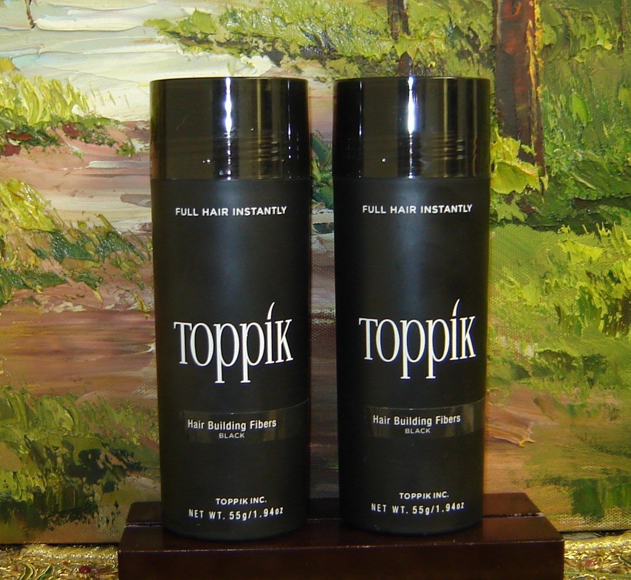 -2- Toppik Hair Building Fibers in Black 55gr / 1.94oz NEW 100% AUTHENTIC