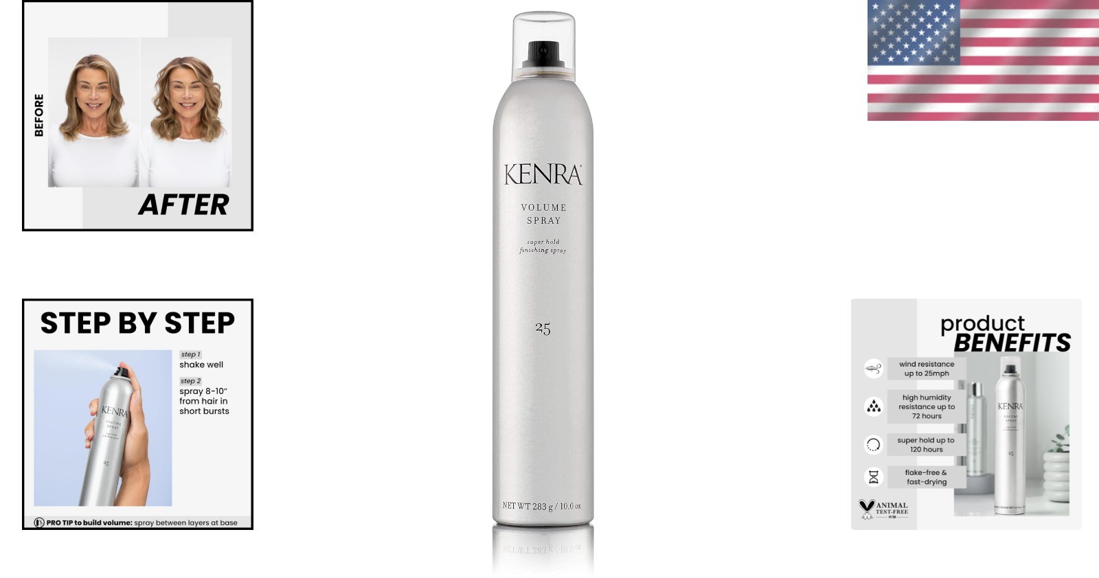 Fast-Drying Volume Spray 25 | Super Hold, Flake-Free Mist for All Hair Types