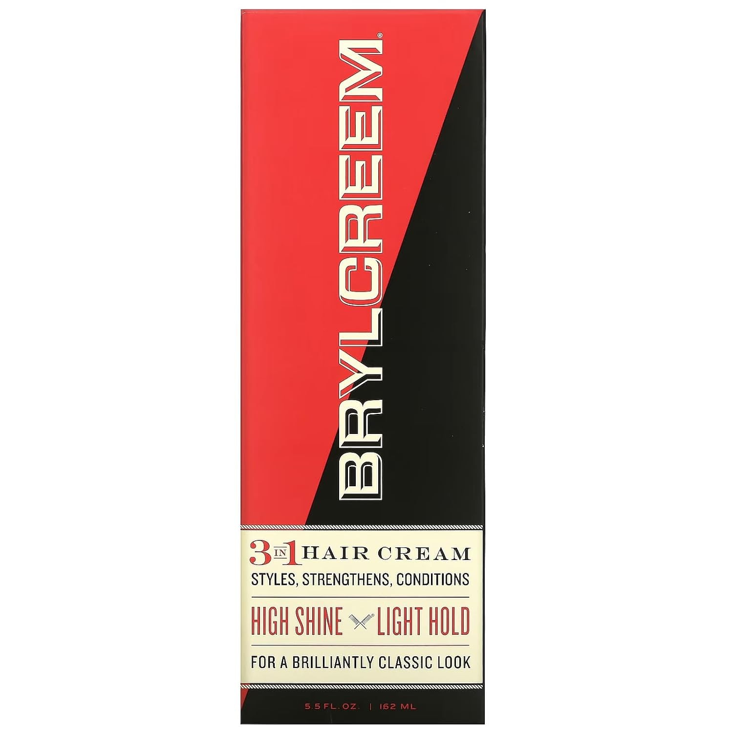 Brylcreem 3 in 1 High Shine Hair Cream 5.5 oz Mens Light Hold Grooming Lotion