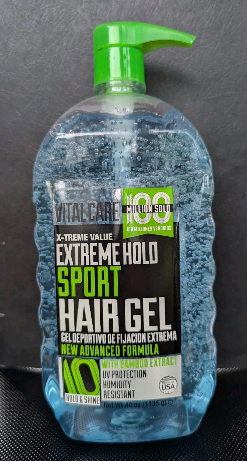 Vital Care Extreme Hold Sport Hair Gel 40oz Level 10 – New (4 available)