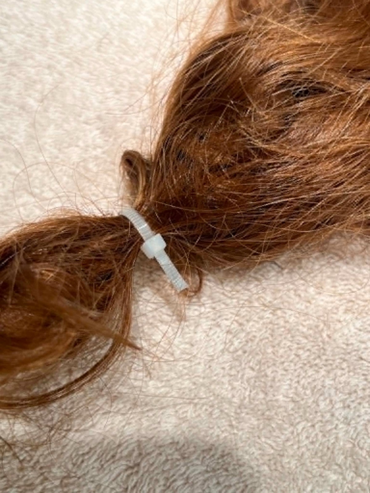 17″ Light Brown Wavy Human Adult Female Hair Thick Ponytail Recently Cut