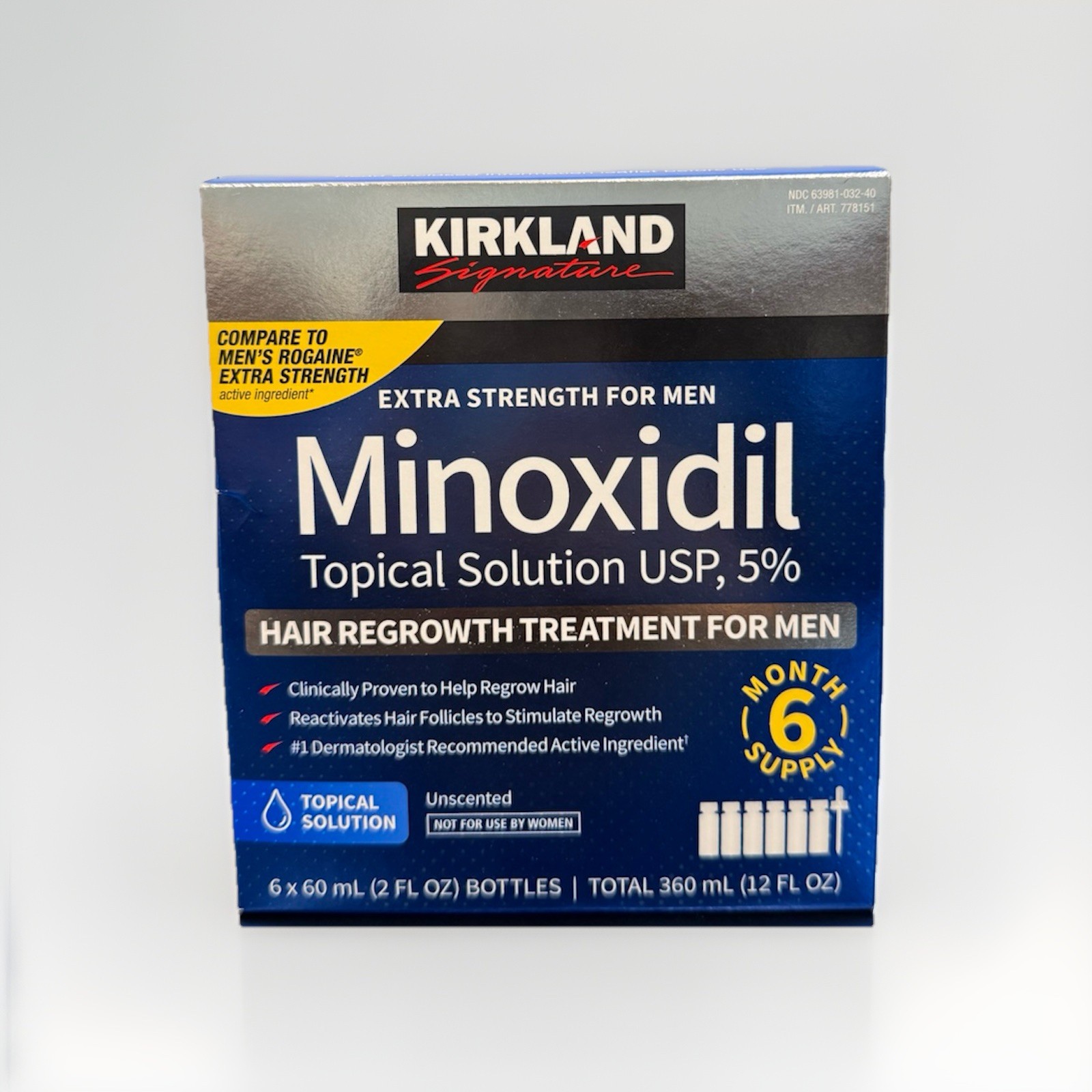 Kirkland Signature Minoxidil 5% Extra Strength Men Hair Regrowth Original