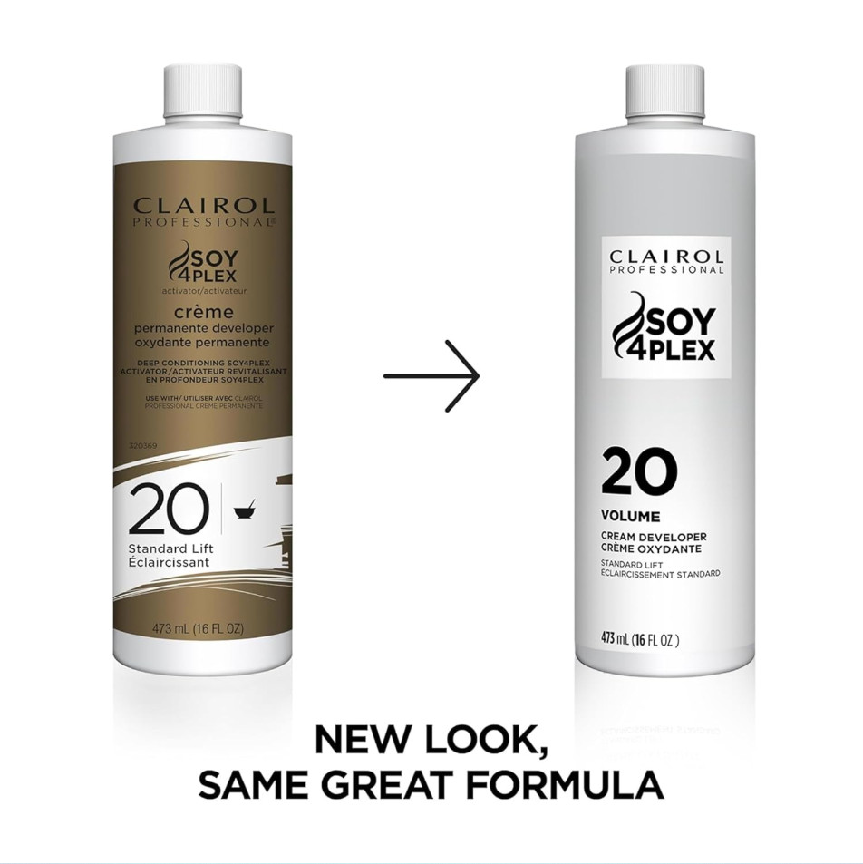 Clairol Professional Crème Permanente 20 volume Hair Developer, 16 oz. – Packagi