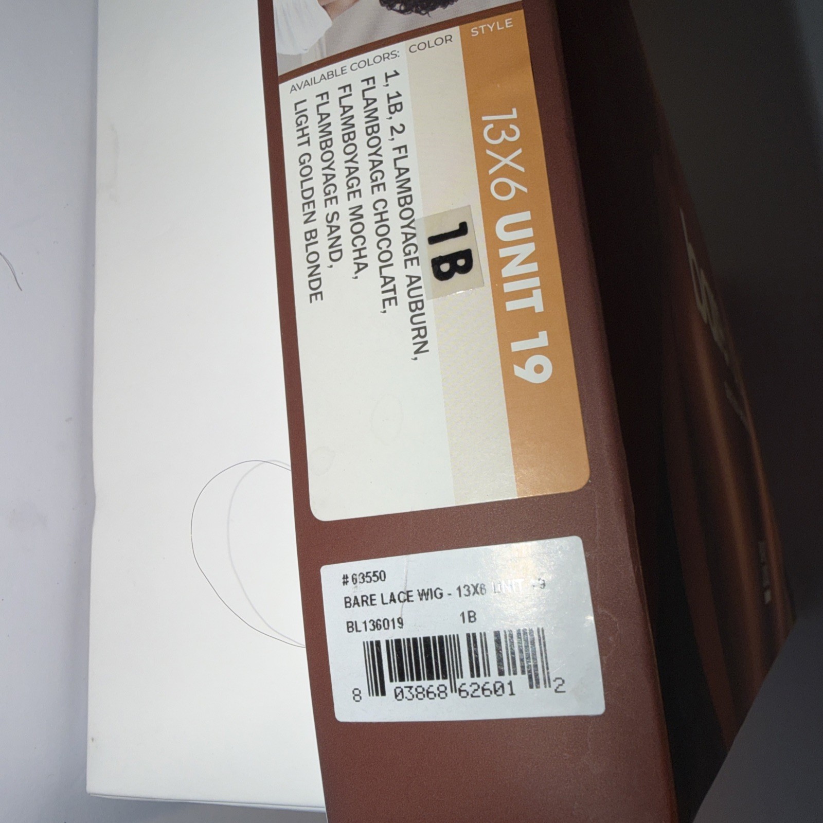 Sensationnel Bare Lace Glueless Lace Wig – 13×6 Unit 19 NIB Color Is 1B
