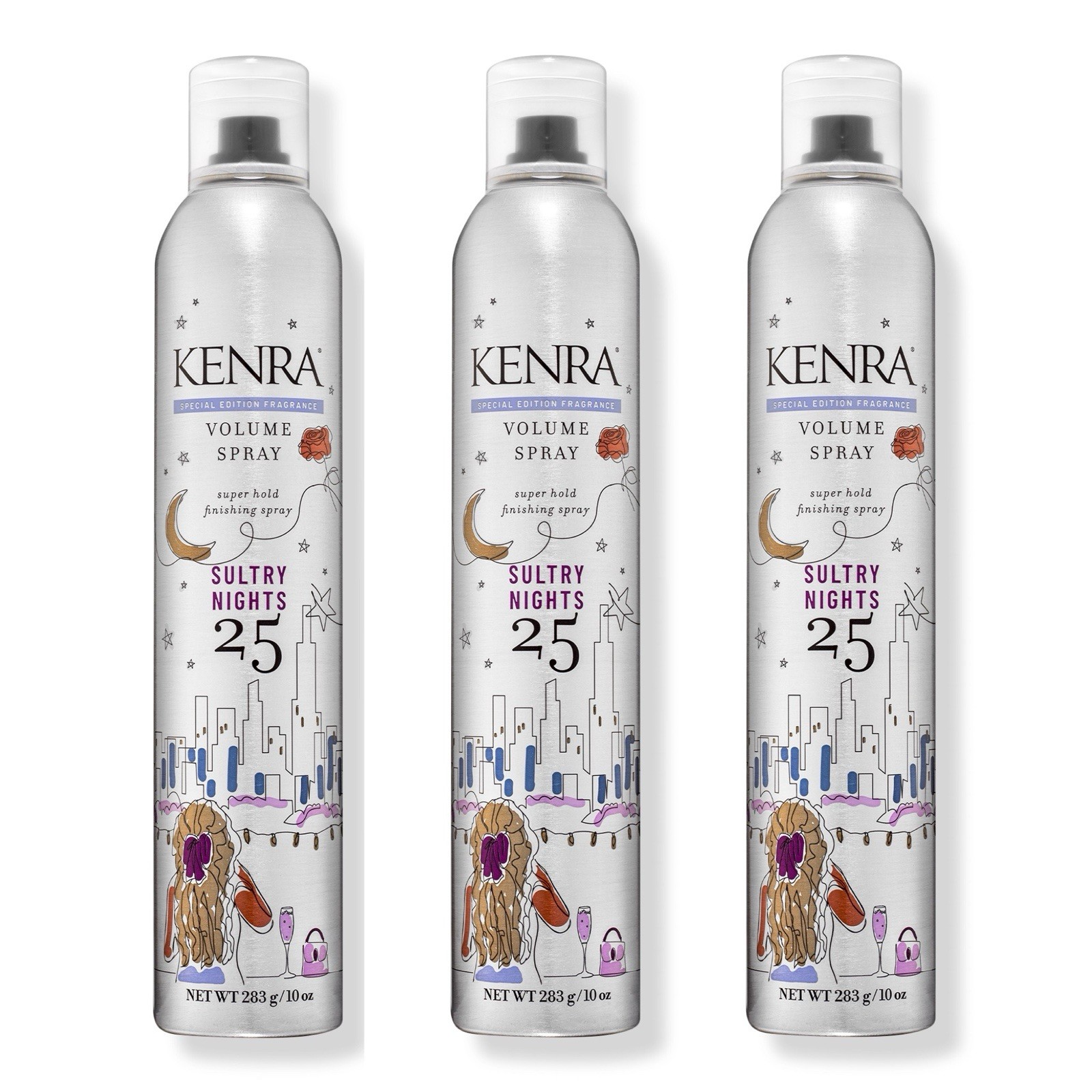 Kenra Volume 25 Hair Spray SULTRY NIGHT – 10 Oz Pack Of 3 New