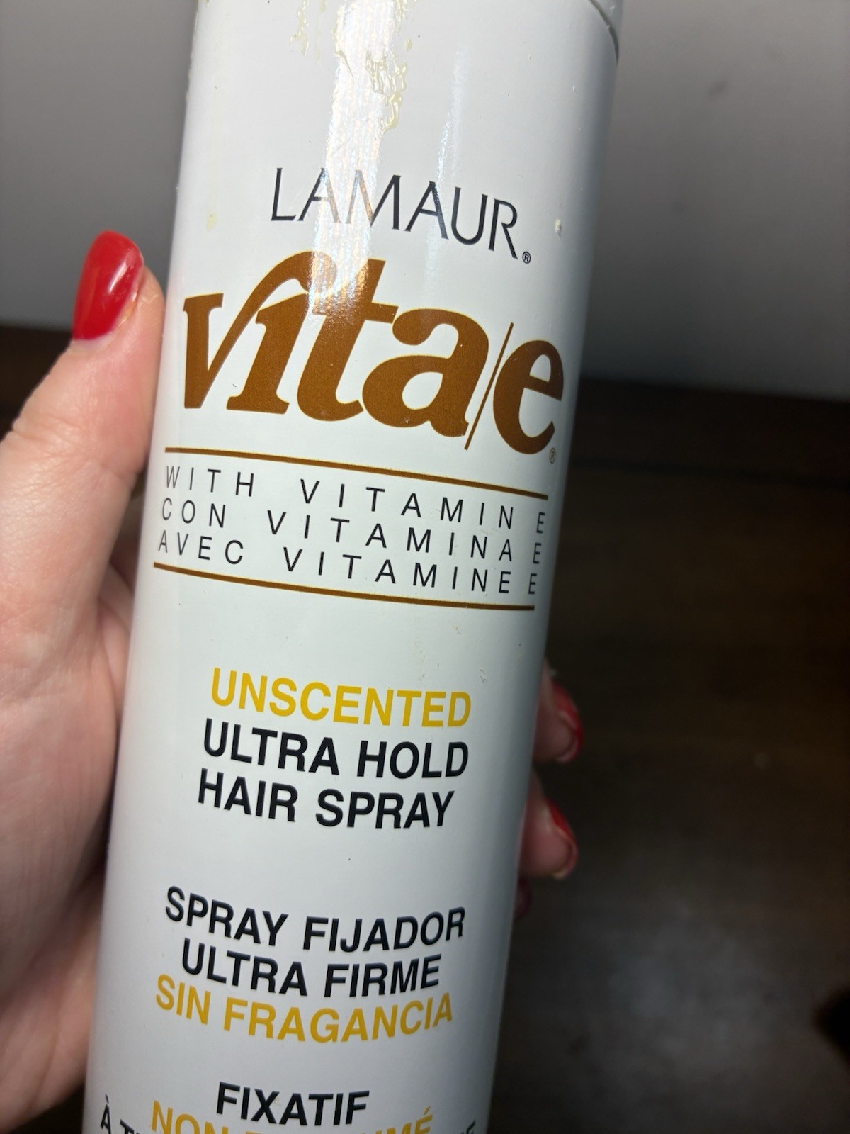 ORIGINAL Zotos Lamaur Vita E Unscented Ultra Hold Hair Spray 10.5oz NOS