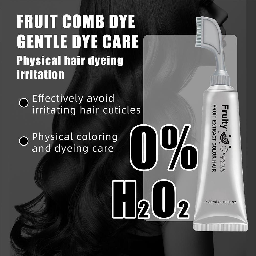 Dyeing Fruit Cream with Comb Fruit Hair Dye Plant extract dye hair C5E5