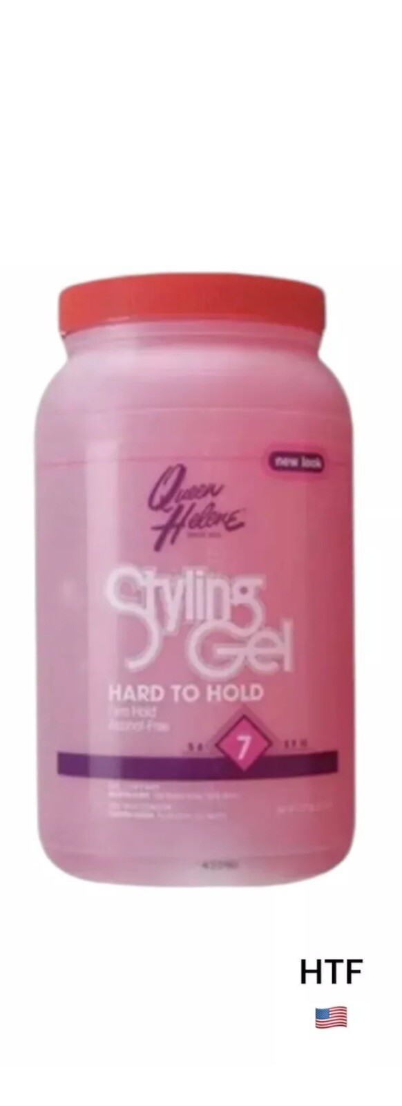 Queen Helene Hard to Hold Hair Styling Gel Level 7 Pink 5 lbs