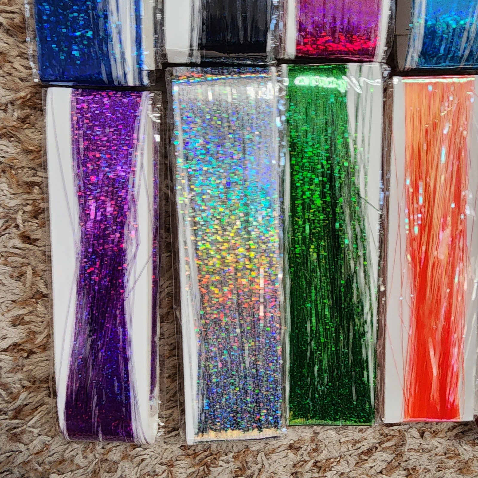 Unbranded Hair Tinsel Set Womens OS Multicolor 10 Pack Sparkle Strands Accessory
