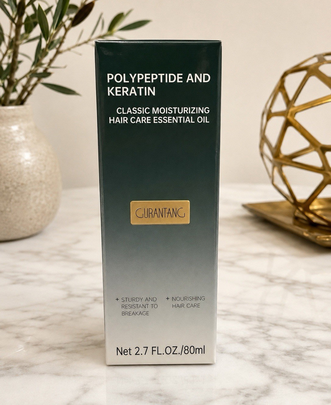 GURANTANG Polypeptide + Keratin Hair Essential Oil – Moisturizing – 2.7 fl oz
