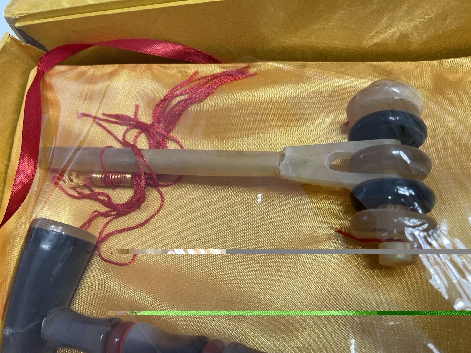 NEW Vtg Traditional Chinese Health Massage Grooming Set 1980s Buffalo Horn Combs