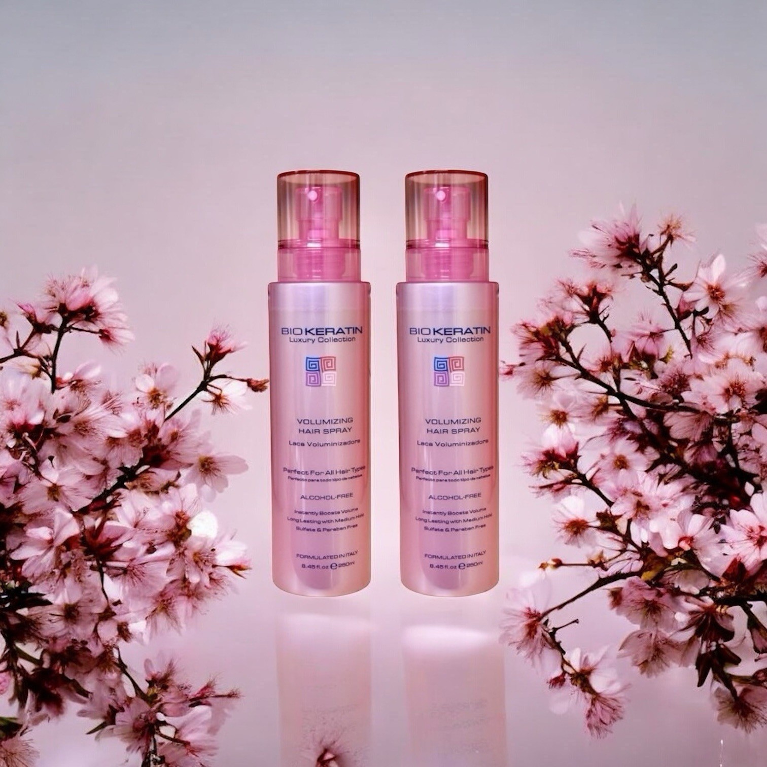 Bio Keratin Luxury Collection Volumizin Hair Spray for All Hair Types 8.45oz Set