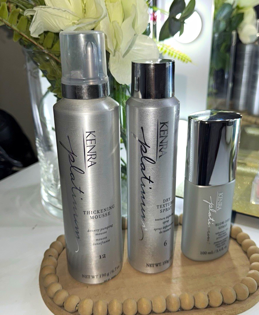 Kenra Platinum Series 3pcSet Thickening Mousse, Dry Texture & Blow-Dry Spray NEW
